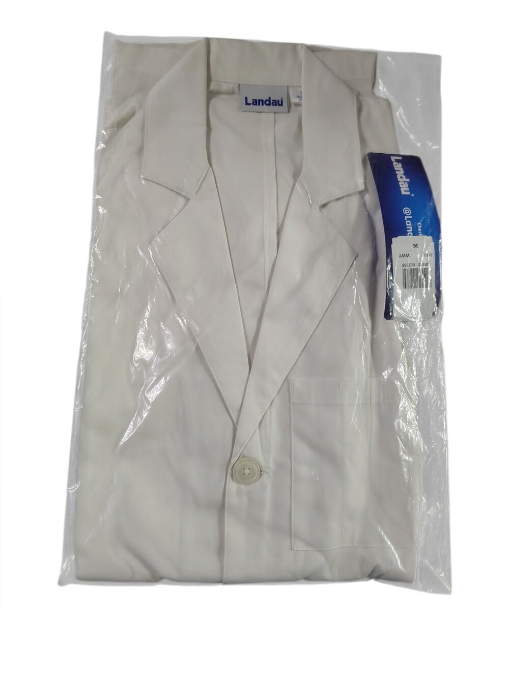 Landau White Medical Scrub Jacket Size 36